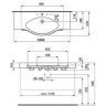 Раковина LAUFEN PALACE 180 см c отверстием для смесителя 8.1170.8.000.104.1